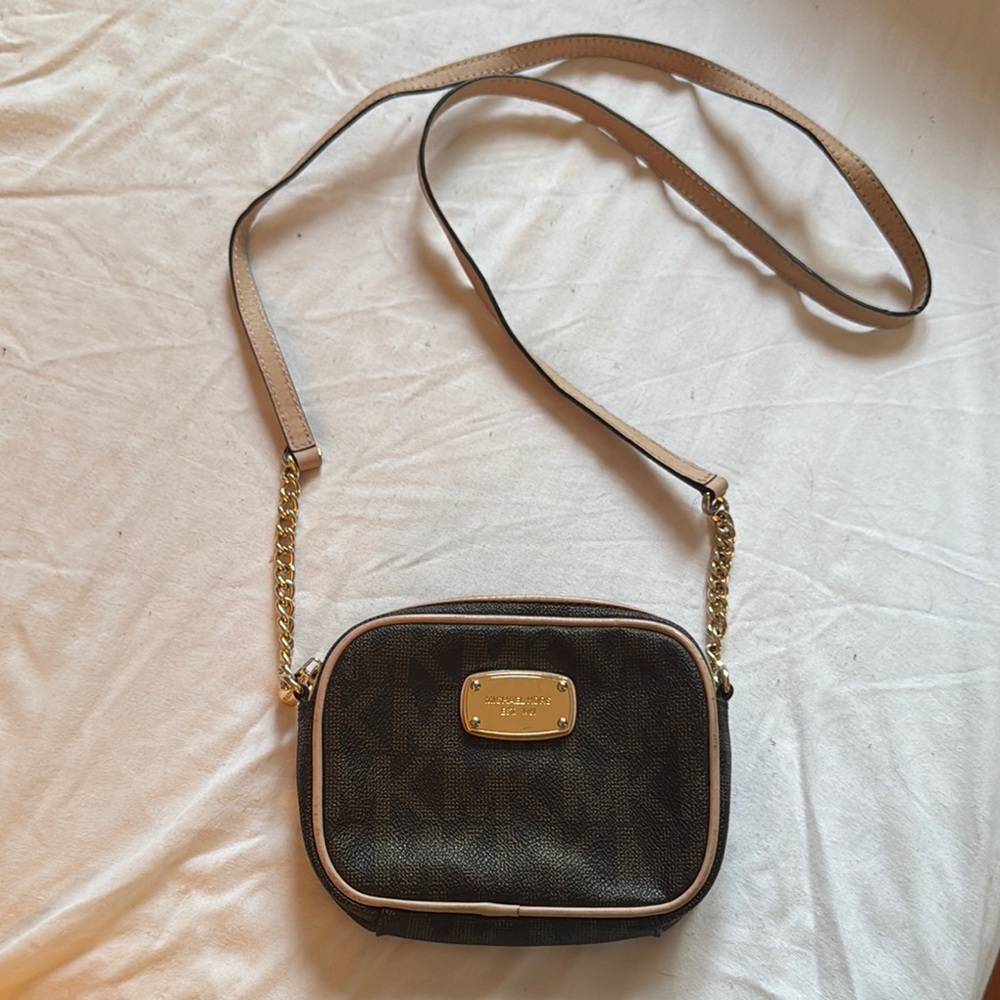 Michael Kors Crossbody Bag with Gold Accents